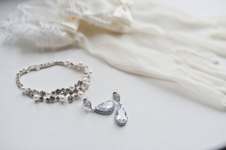 Wedding day. Accesories  for wedding preparation.の写真素材