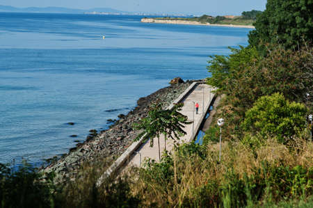 Coastline in the old town of Nesebar, Bulgaria.の写真素材