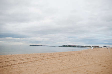 Sunny Beach on Black Sea in Bulgaria. Summer vacation travel holiday.の写真素材