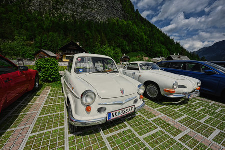 Hallstatt, Austria - May 15, 2022: NSU Prinz 1 (1958 - 1960) Classic Car at parking.のeditorial素材