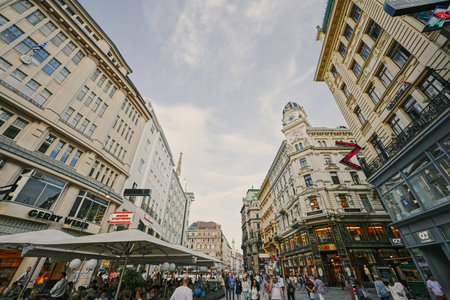 Vienna, Austria - May 17, 2022: Streets in center Vienna.のeditorial素材