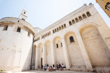 Bari, Italy - Jule 19, 2022: Cathedral of Saint Sabinus, Duomo di Bari or Cattedrale di San Sabino.