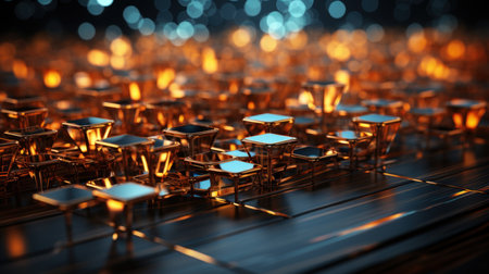 Abstract technology concept background. Generative AI.の素材