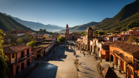 View of the historic center of Bosa, Sardinia, Italyの素材
