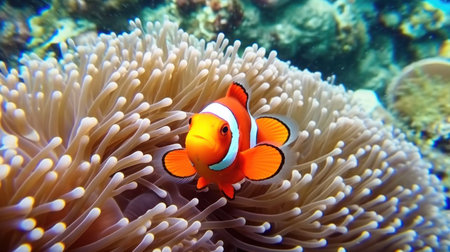 Clown anemonefish (Amphiprion percula) in the Red Seaの素材