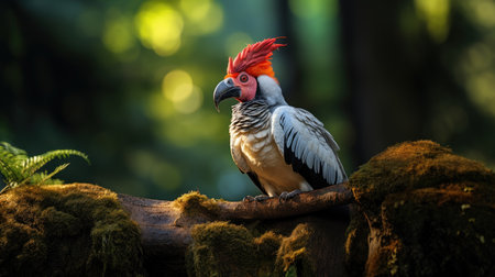 Crested Cockatoo in the rainforest, Thailand.の素材