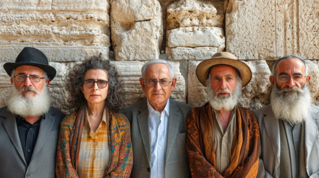 Old Jewish people in the old city of Jerusalemの素材