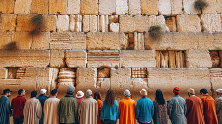 A group of tourists visiting the ruins of the ancient city of Jerash in Jordanの素材