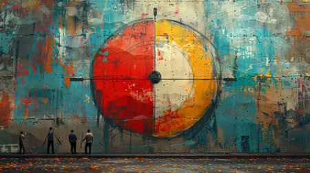 Detail of graffiti in Milan. Milan is the capital and largest city of Italy.の素材