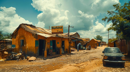 Street in Burkina Fasoの素材