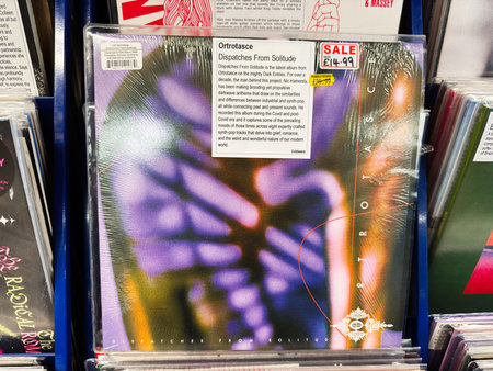 Manchester, UK - February 22, 2026: Purple abstract album cover of Ortotasce Dispatches From...