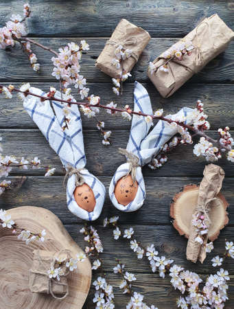 Easter eggs in the form of bunnies