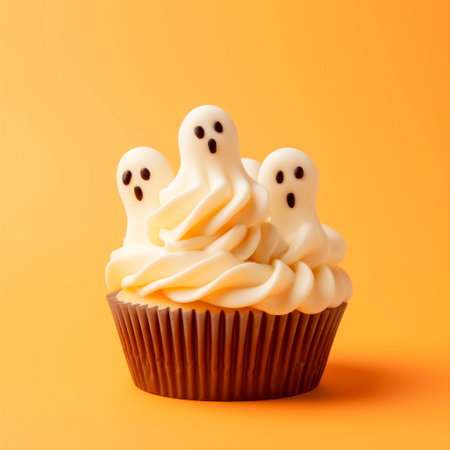 Cute haunted cupcakes for Halloween.の素材