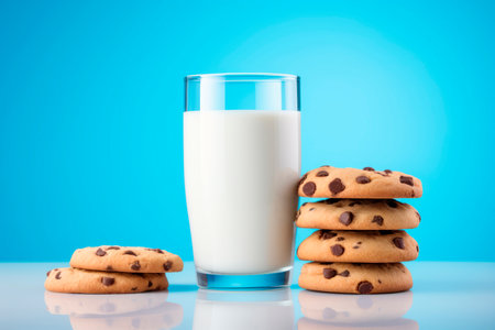 Treats for Santa Claus - milk and cookiesの素材
