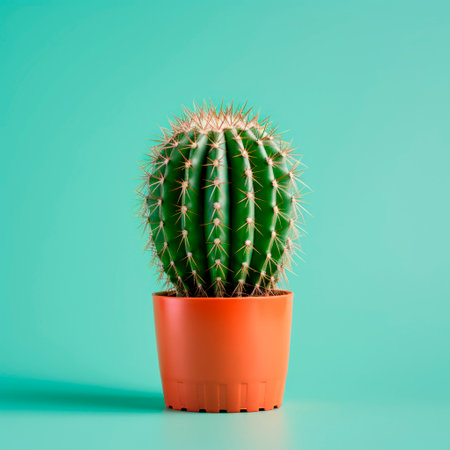 Cacti in clay pots. Minimalism.の素材