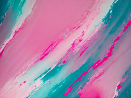 Abstract background of acrylic paint in pink, blue and turquoise colorsの素材