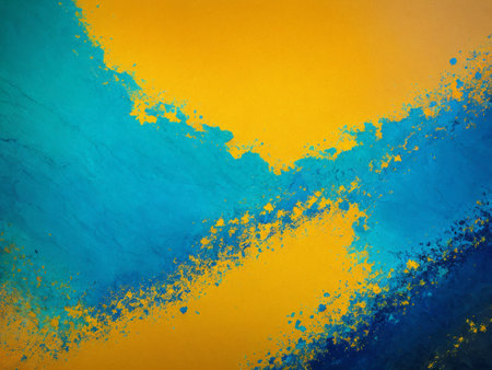 Grunge background with space for text or image. blue and yellow colorsの素材