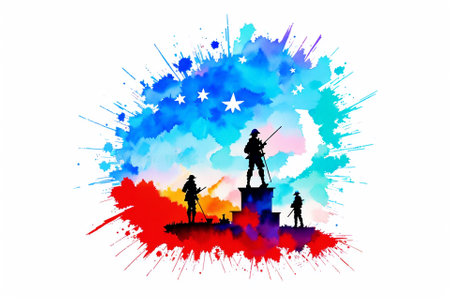 Silhouette of a girl on a pedestal. vector illustrationの素材