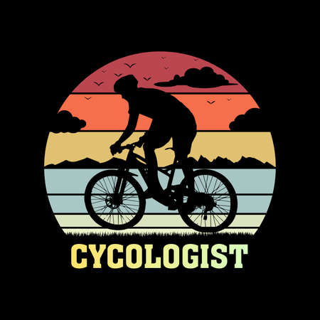 Mountain Bicycle T-Shirt Design Vector Illustration Templateのイラスト素材