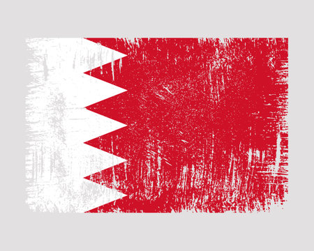 Bahrain Flag Vectorのイラスト素材