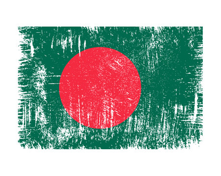 Bangladesh Flag Vectorのイラスト素材