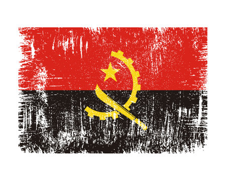 Angola Flag Vectorのイラスト素材