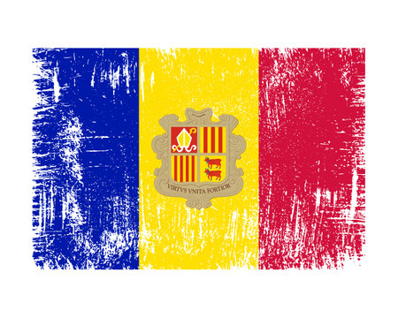 Andorra Flag Vectorのイラスト素材