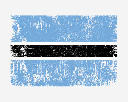 Botwana Flag Vectorのイラスト素材