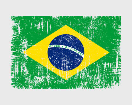 Brazil Flag Vectorのイラスト素材