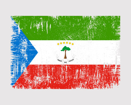 Equatorial Guinea Flag Vectorのイラスト素材