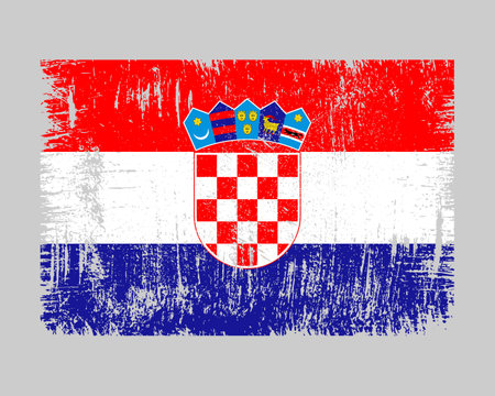 Croatia Flag Vectorのイラスト素材