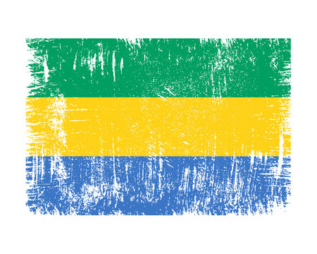 Gabon Flag Vectorのイラスト素材