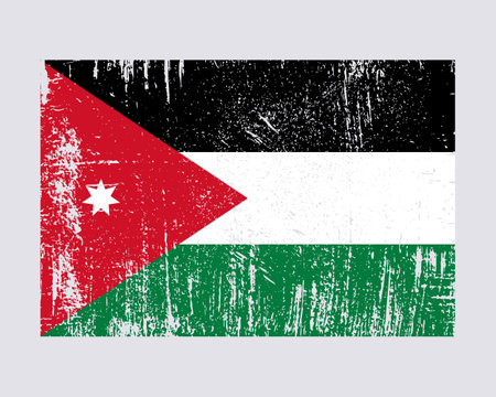 Jordan flag vectorのイラスト素材