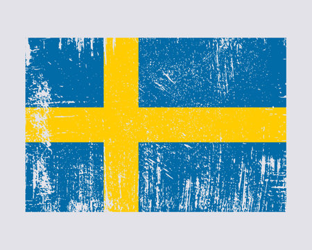 Sweden flag vectorのイラスト素材