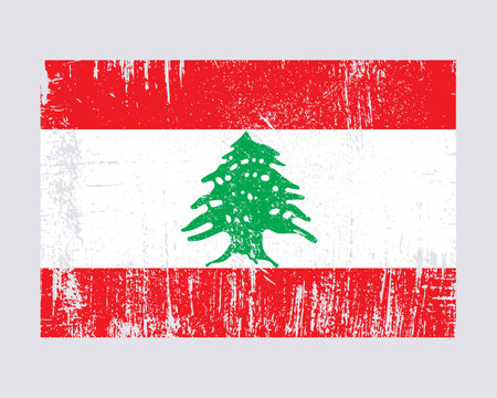 Lebanon flag vectorのイラスト素材