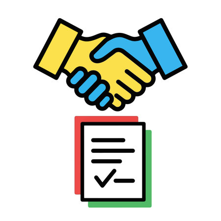 Handshake, contract, agreement, agreement, agreement, business vector iconのイラスト素材