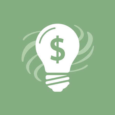 Light bulb with dollar sign inside. Idea concept.のイラスト素材
