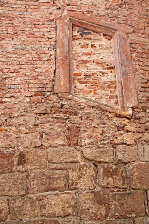 window in the wallの写真素材