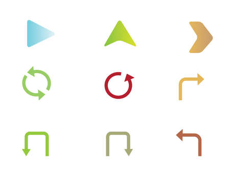 Arrow set icon and symbolのイラスト素材
