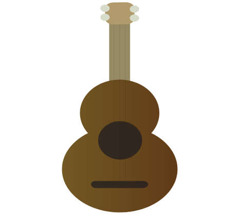 Guitar manual flat vector. Illustration music. Guitar acousticのイラスト素材