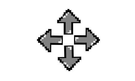 Arrow Cursor Pixel illustration for designed games or presentation.のイラスト素材