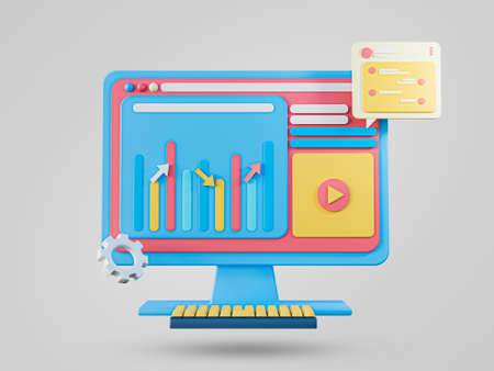 3d icons, 3d rendered illustration, 3d sign, 3d symbol, abstract, analysis, analytics, business, chart, computer, corporate, dash board, dashboard, dashboard icon, data, diagram, dの写真素材