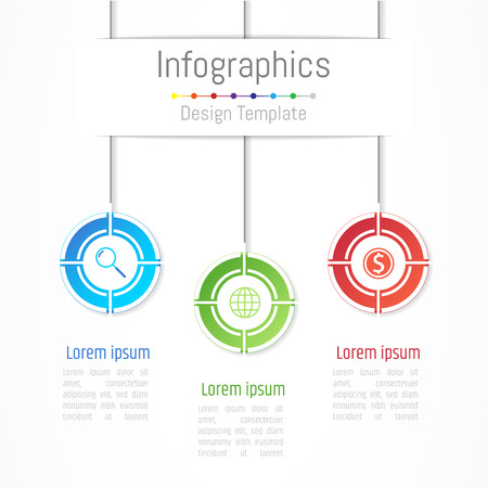 Infographic design elements for your business data with 3 options, parts, steps, timelines or processes. Vector Illustration.のイラスト素材