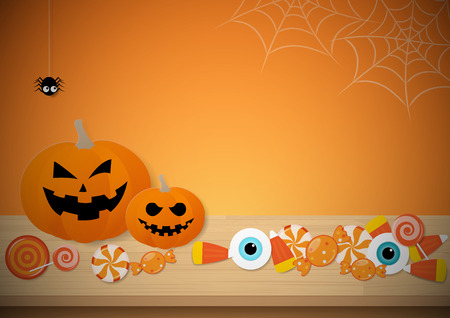 Happy Holloween set of charactersのイラスト素材