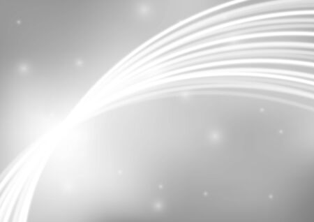 Abstract white flash line on gray gradient background with soft glitter light. Vector illustrationのイラスト素材