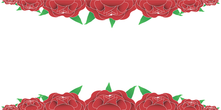 floral frame with roses.のイラスト素材