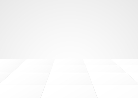 Abstract gray geometric texture on white background with space, perspective concept. Vector illustrationのイラスト素材