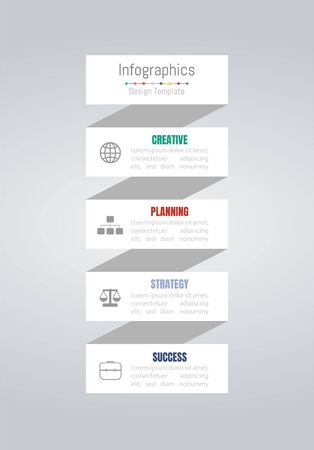 Infographic design elements for your business data with 9 options, parts, steps, timelines or processes. Vector Illustration.のイラスト素材