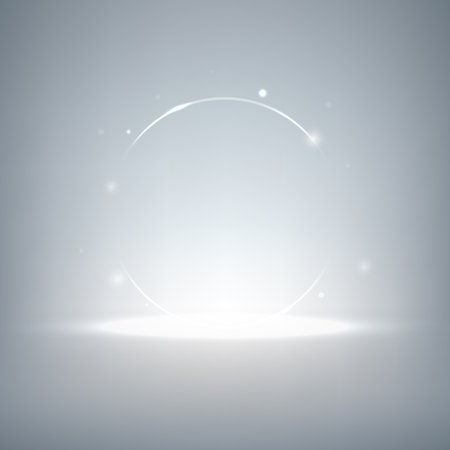 Abstract futuristic white background with soft line and shiny light. Vector illustrationのイラスト素材
