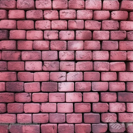 Pink brick wall texture background. Abstract background and texture for design.の素材